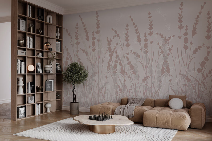 Delicado estampado floral en tonos suaves