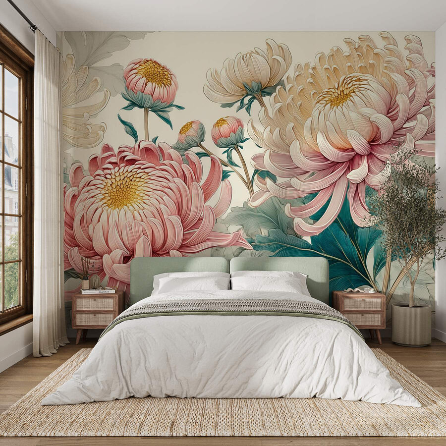 Elegantes flores en suaves tonos pastel