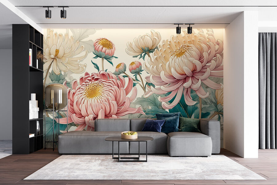 Elegantes flores en suaves tonos pastel