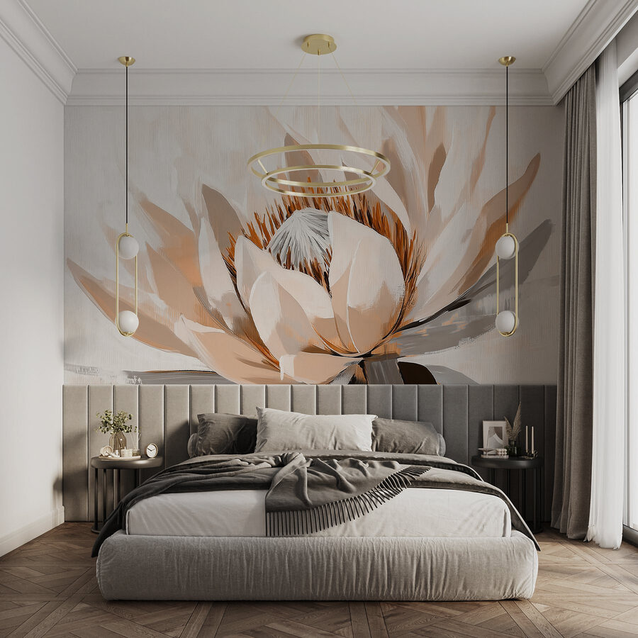 Elegante loto en tonos suaves