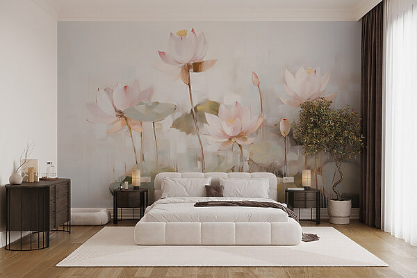 Pintura de flores y hojas Pintura de flores y hojas