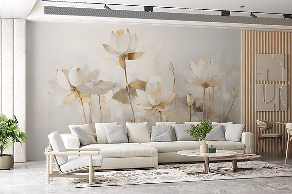 Pintura de flores blancas Pintura de flores blancas