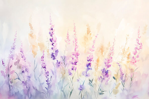 Pintura de flores en un campo Pintura de flores en un campo