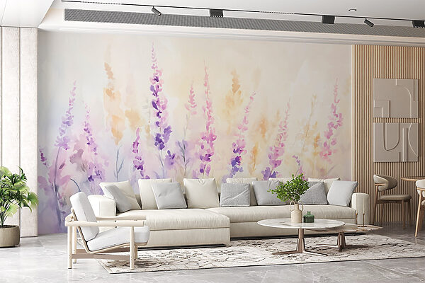 Pintura de flores en un campo Pintura de flores en un campo