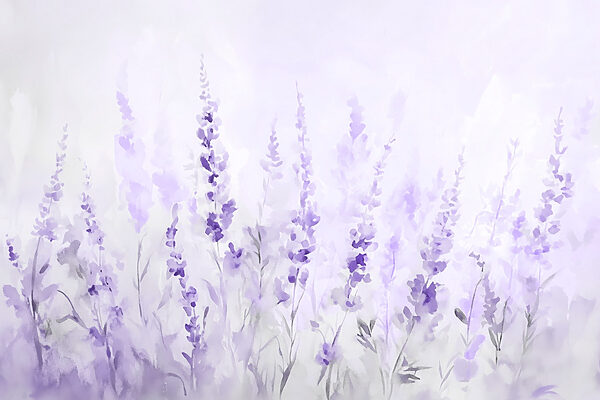 Pintura de flores moradas Pintura de flores moradas