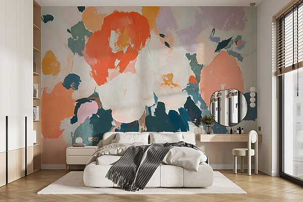 Painting of flowers with different colors