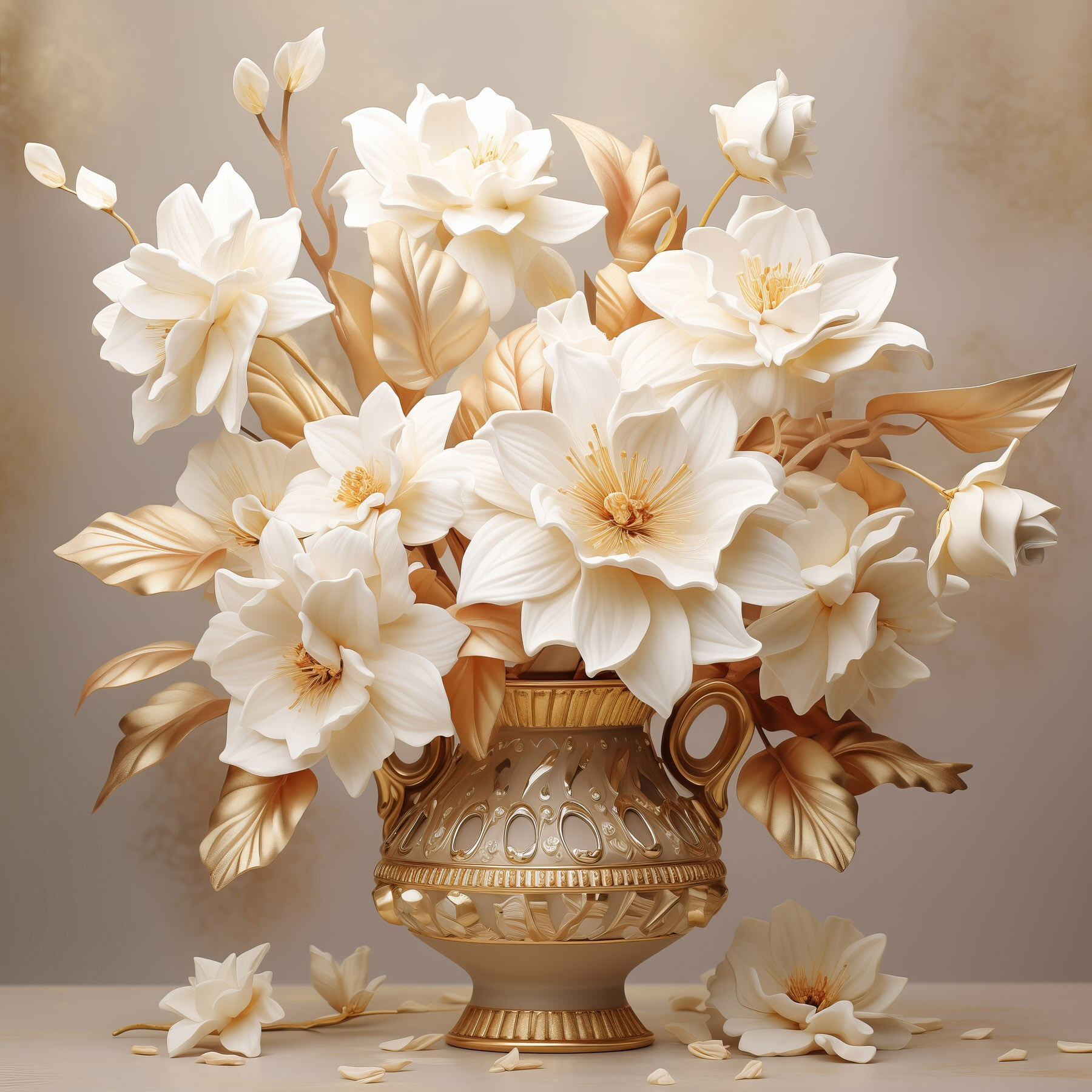 Vase with white flowers Vase with white flowers