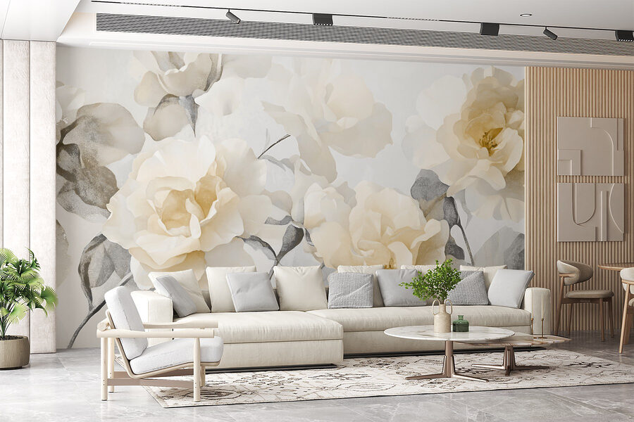 Grupo de flores blancas
