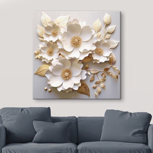 Elegante arreglo floral en tonos suaves Cuadros Elegante arreglo floral en tonos suaves