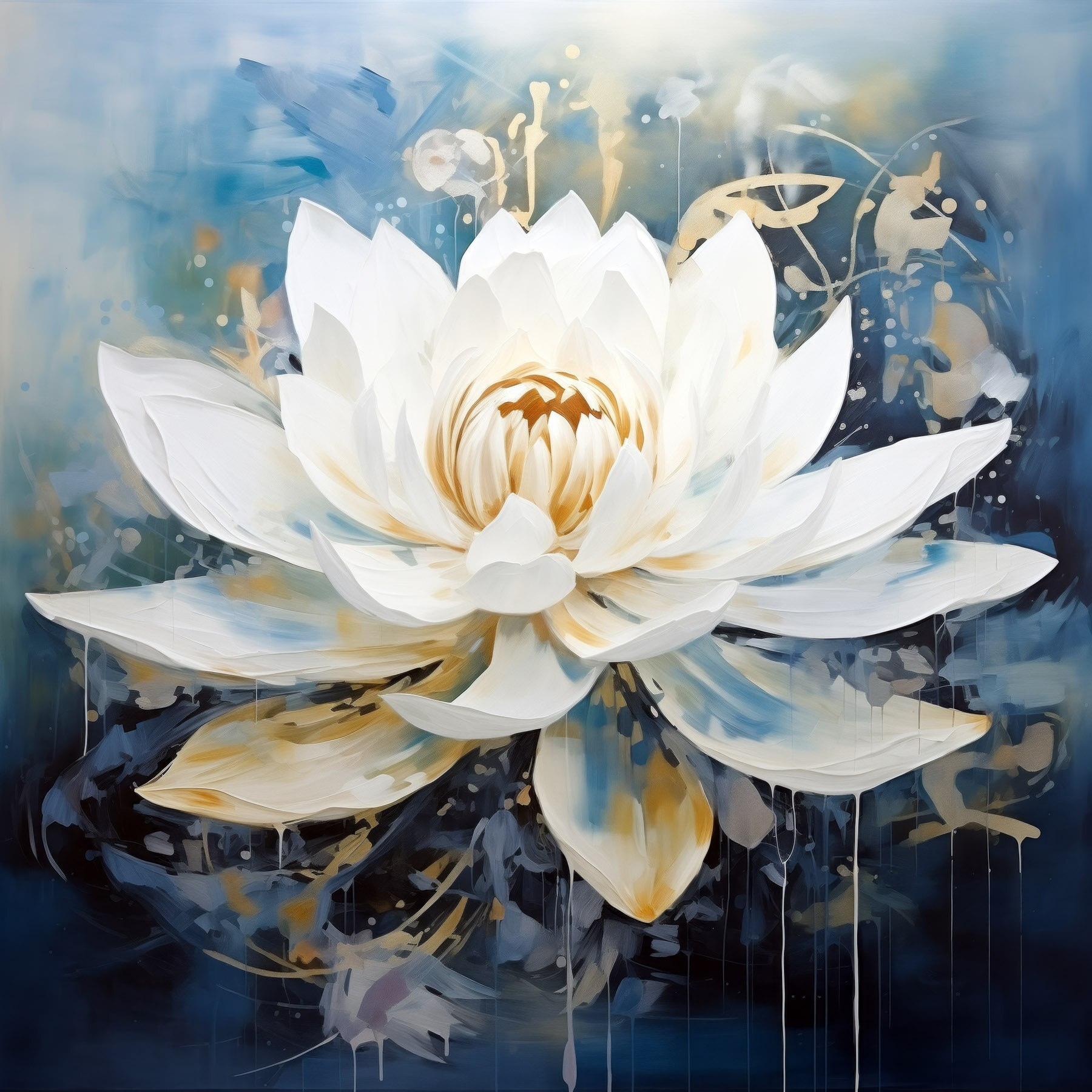 Painting of a white flower Painting of a white flower