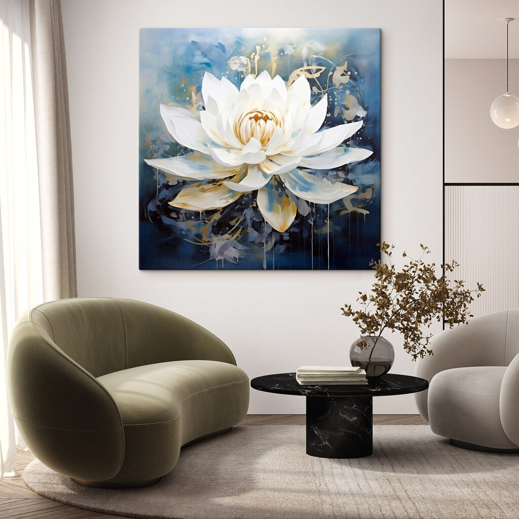 Painting of a white flower Painting of a white flower