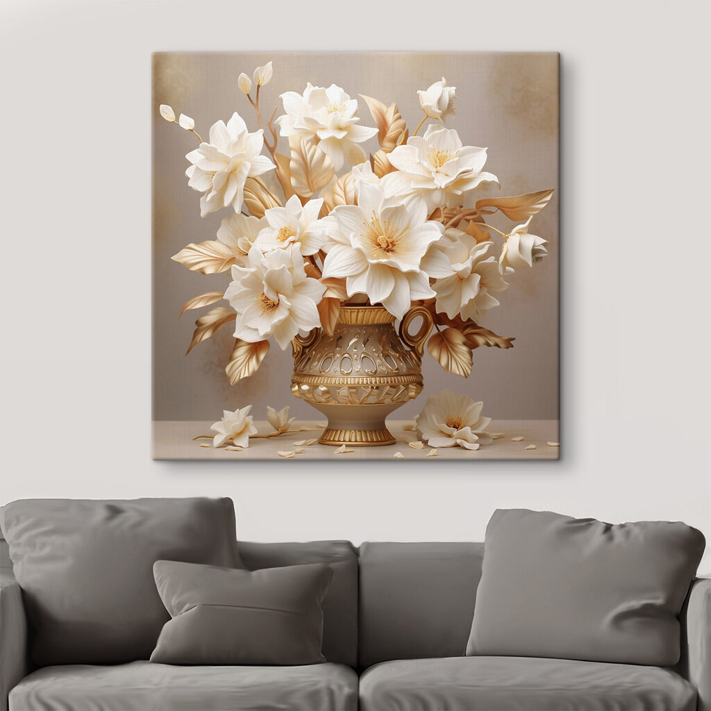 Vase with white flowers Vase with white flowers