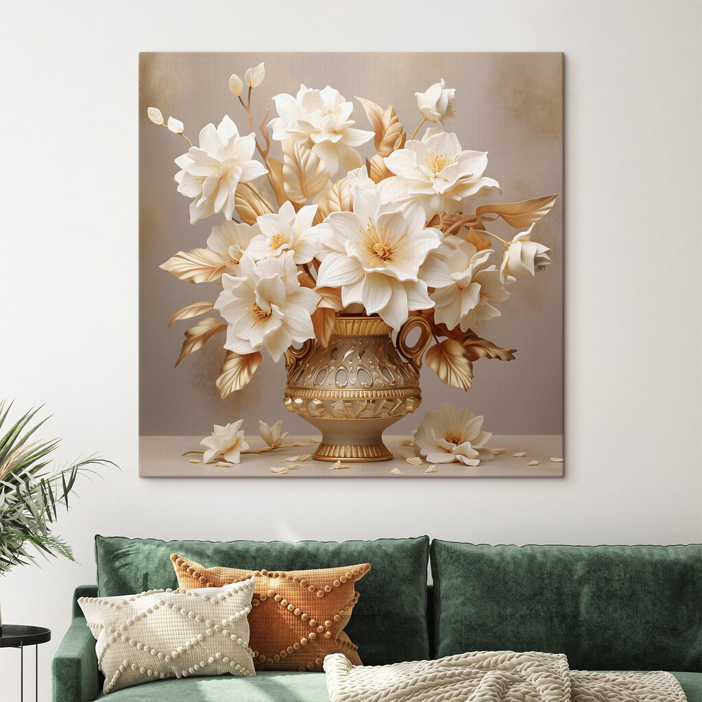 Vase with white flowers Vase with white flowers