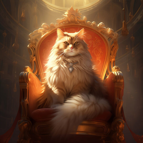 s44250p 600x600 - Gato sentado en una silla - tegory