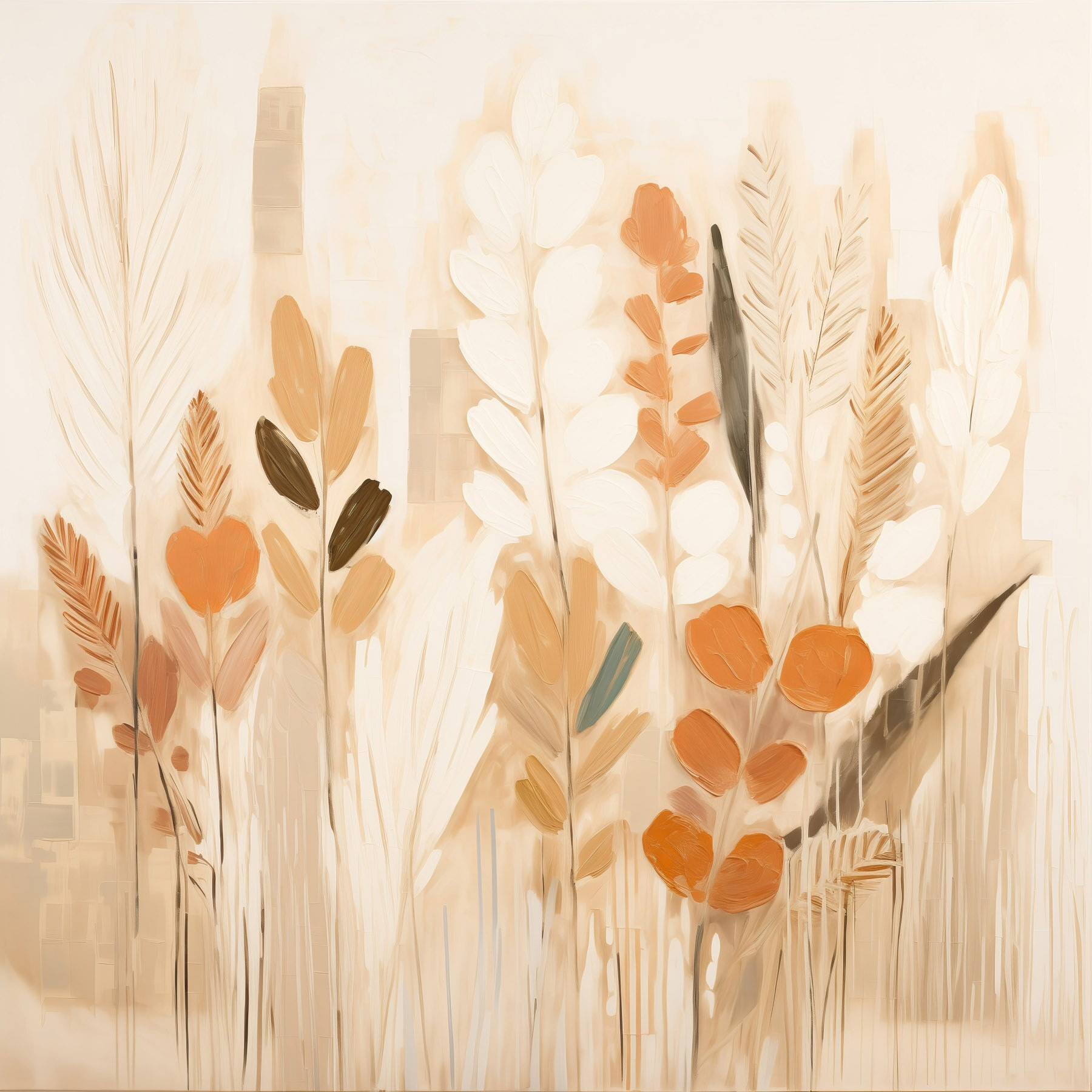 Painting of plants with leaves Painting of plants with leaves