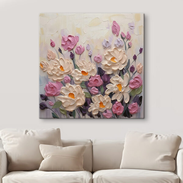 Pintura de flores y hojas Cuadros Pintura de flores y hojas