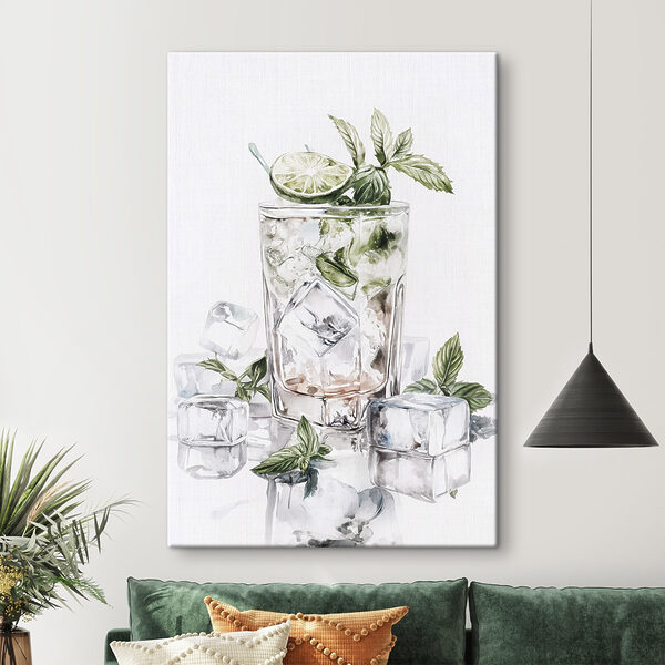 Cuadros Vaso con hielo y una rodaja de lima encima (SKU: s44302) Cuadros Cuadros Vaso con hielo y una rodaja de lima encima (SKU: s44302)