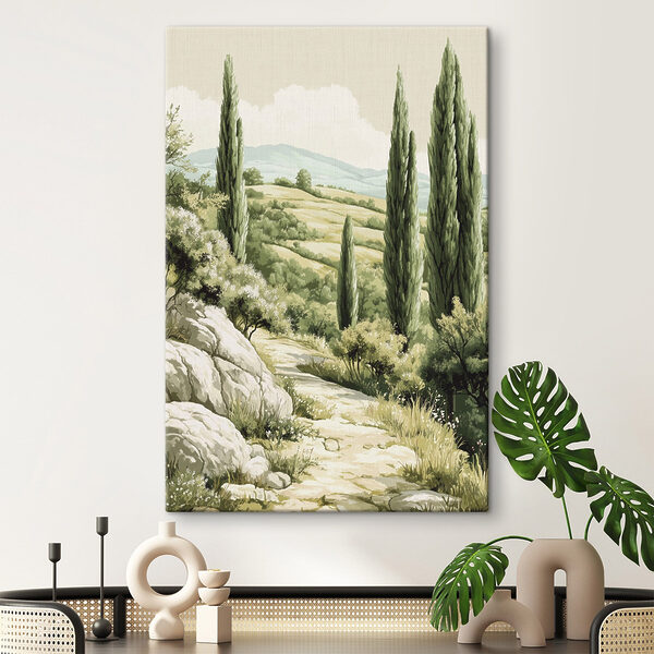 Paisaje con árboles y colinas Cuadros Paisaje con árboles y colinas