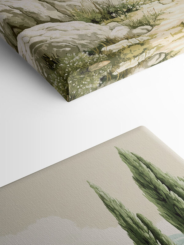 Landscape with trees and hills Landscape with trees and hills