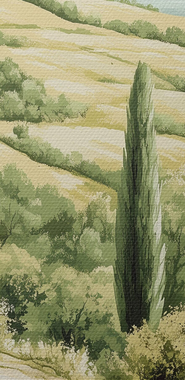 Landscape with trees and hills Landscape with trees and hills