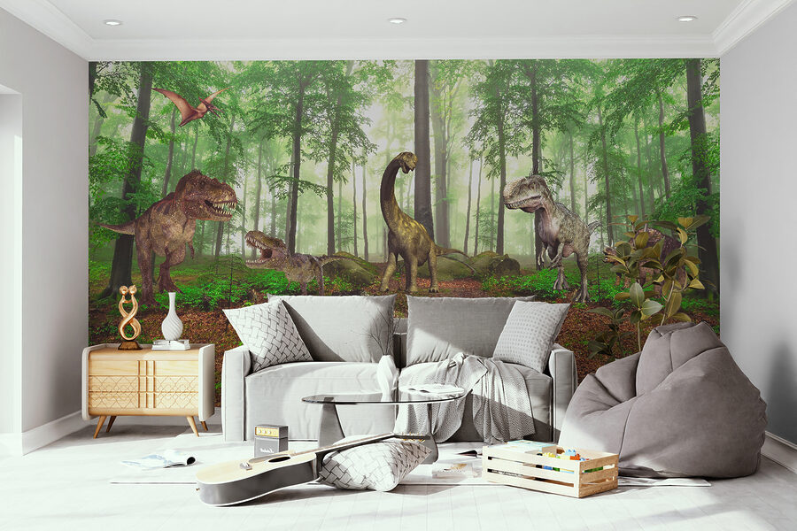 Fotomurales Grupo de dinosaurios en un bosque - Imagen 10