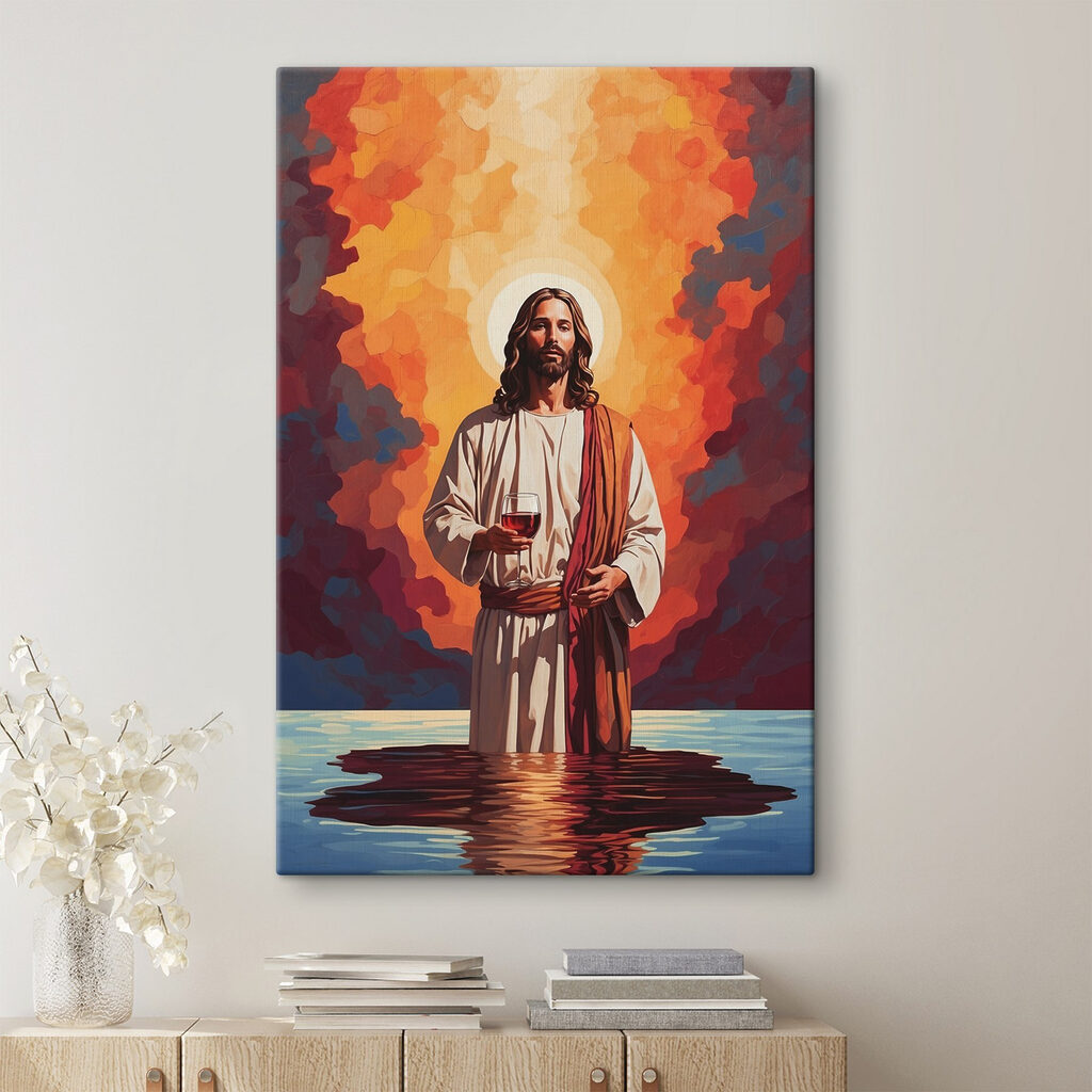 A painting of a man holding a glass of wine A painting of a man holding a glass of wine