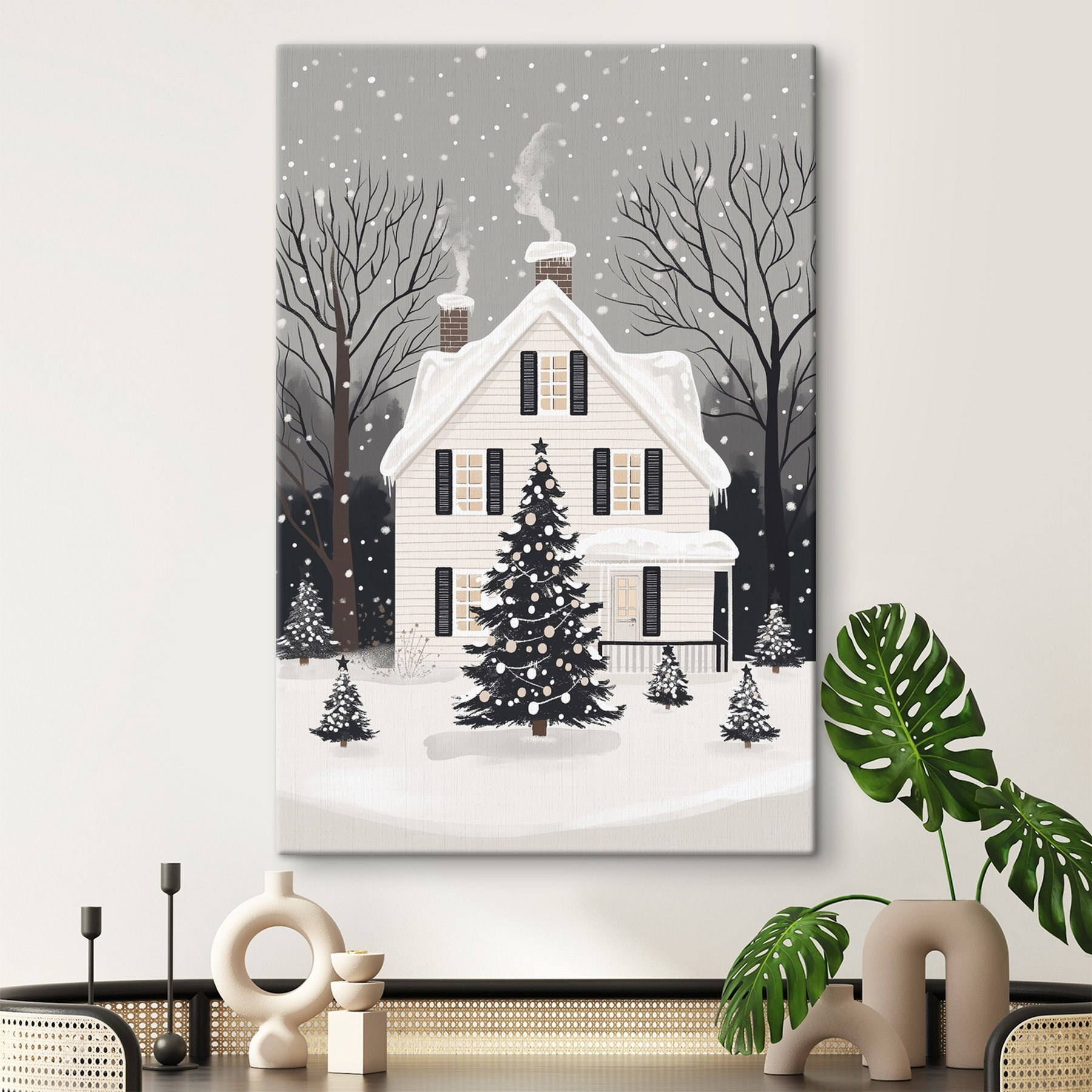 House with a tree in front of it House with a tree in front of it