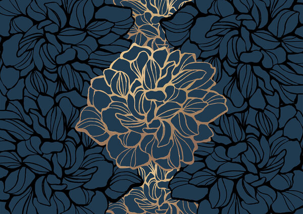 Diseño floral atrevido sobre fondo oscuro Diseño floral atrevido sobre fondo oscuro