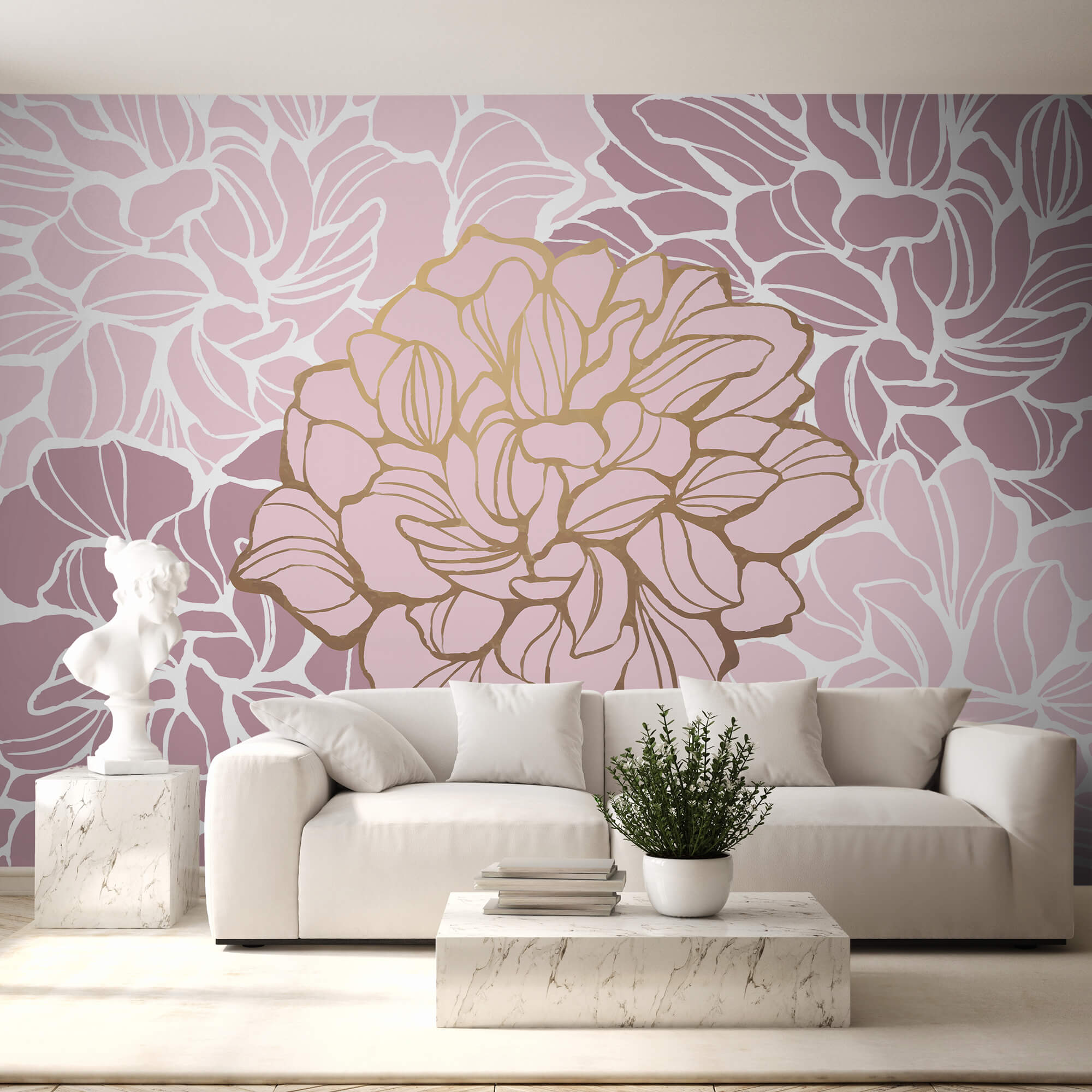Flor rosa y blanca