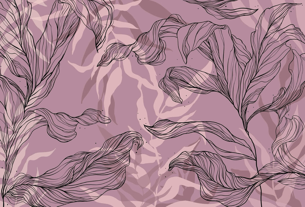 t00009v2p 1024x693 - Dibujo de hojas sobre fondo morado - tegory