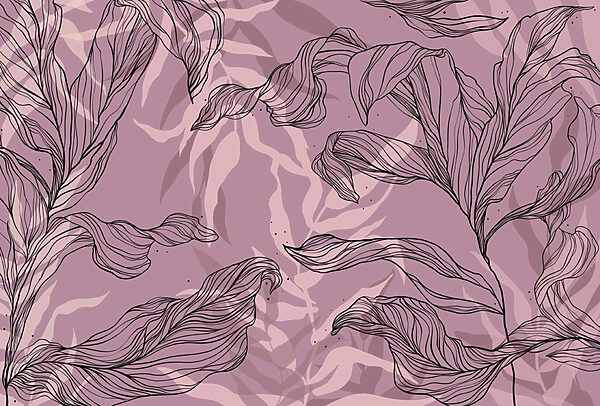 t00009v2p 600x406 - Dibujo de hojas sobre fondo morado - tegory