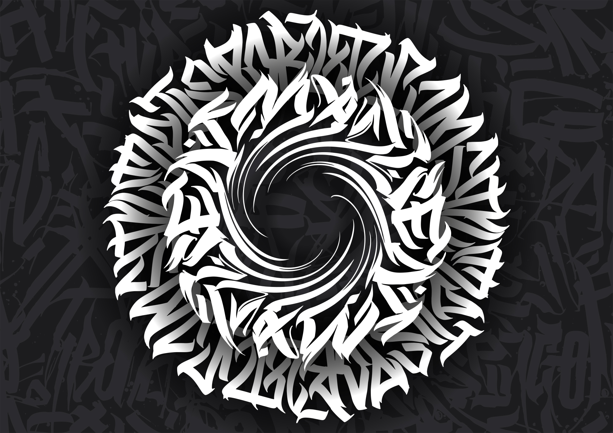 Patrón circular con letras t00013p - Patrón circular con letras - tegory