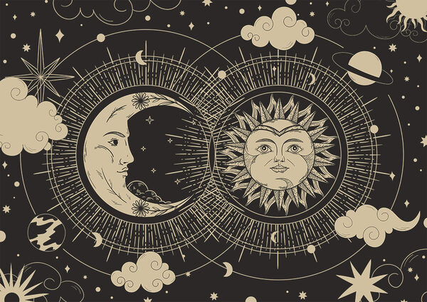 Sol y luna en el cielo Sol y luna en el cielo