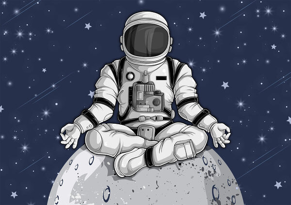 Un astronauta sentado en la luna Un astronauta sentado en la luna
