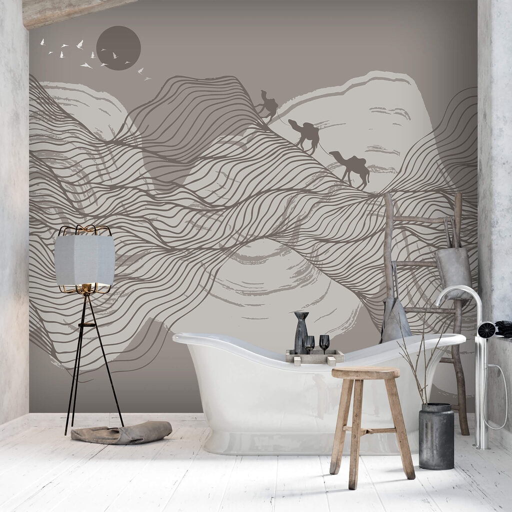 Dibujo de un paisaje desértico