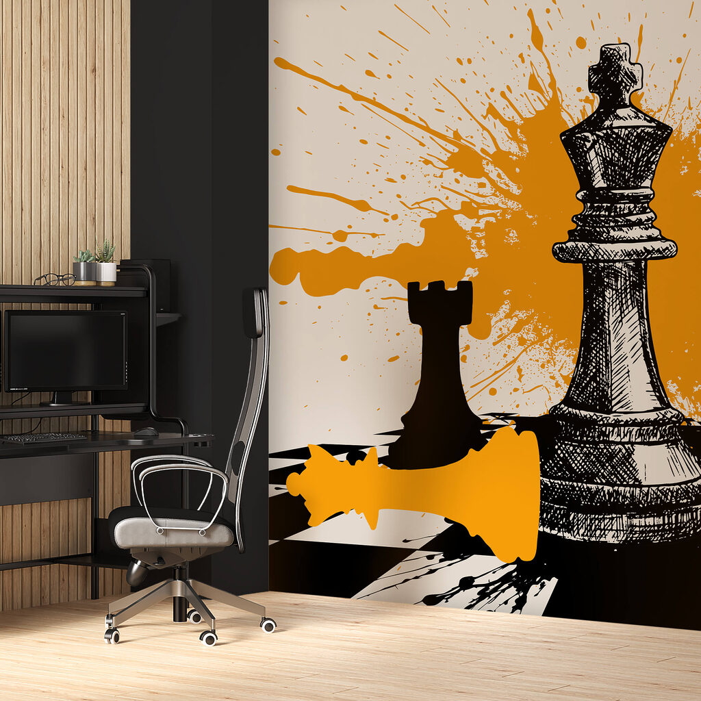 Piezas de ajedrez blancas y negras Piezas de ajedrez blancas y negras