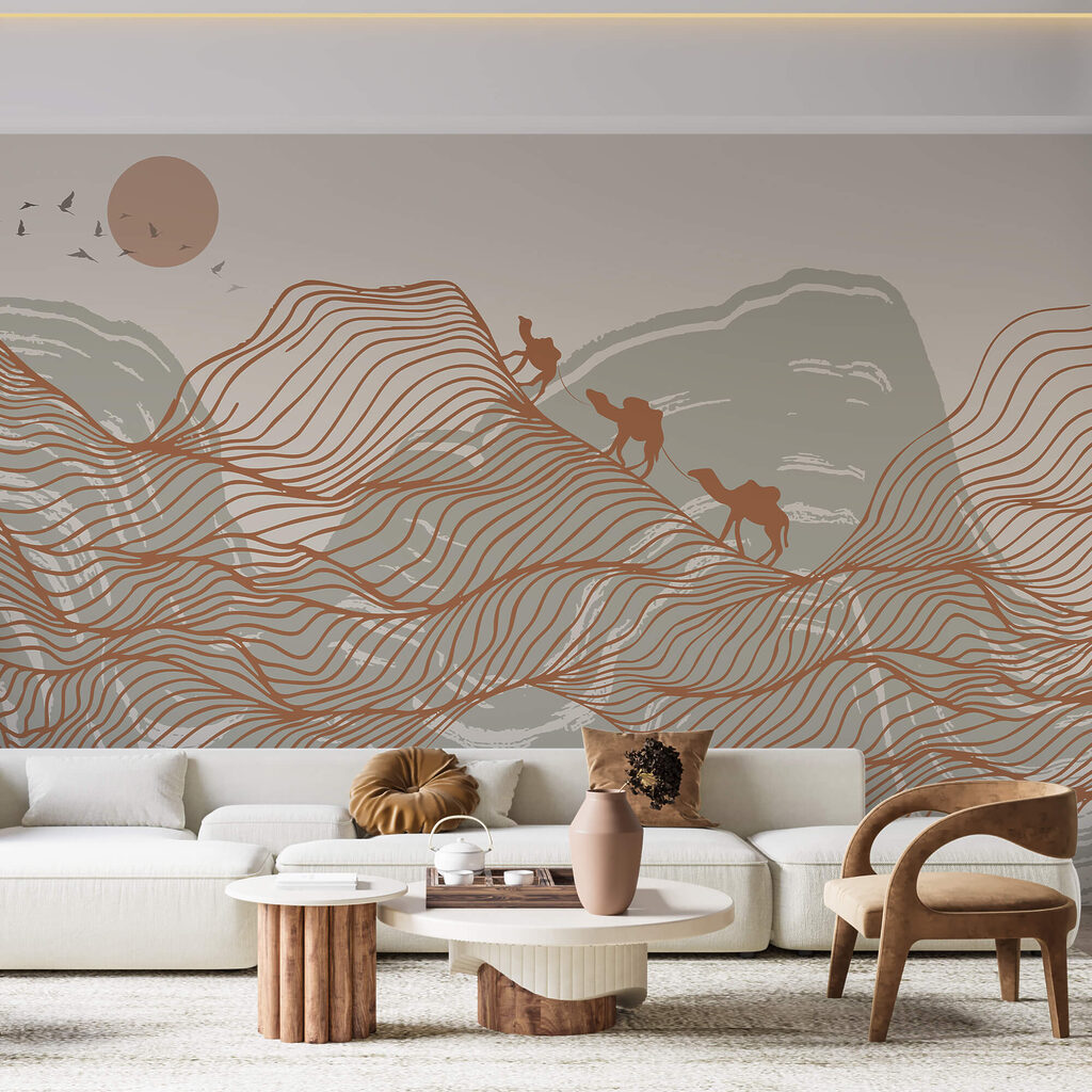 Dibujo de un paisaje desértico