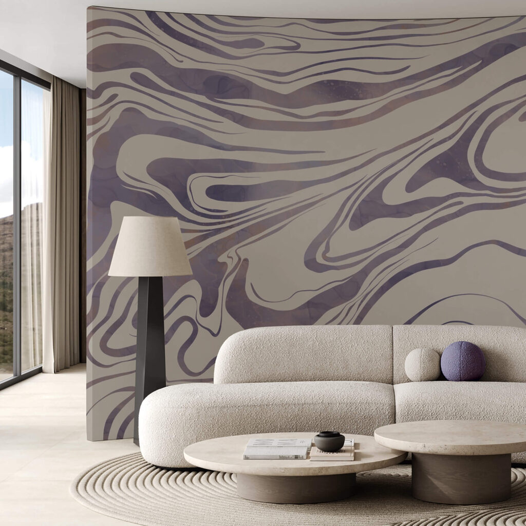 – Ondas abstractas sobre un fondo suave