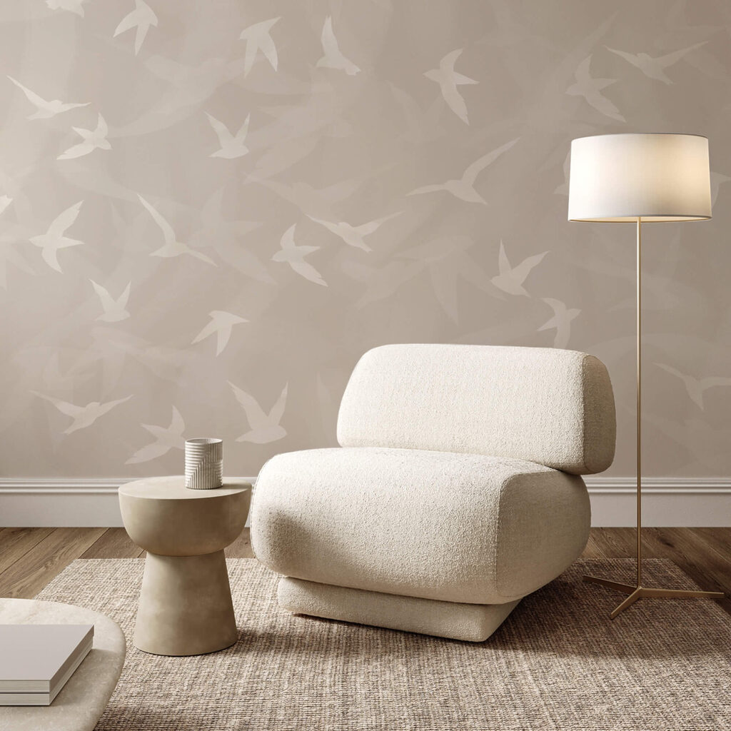 Pájaros blancos volando en el aire Pájaros blancos volando en el aire