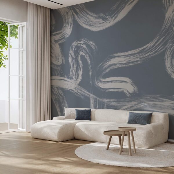 Estampado gris y blanco