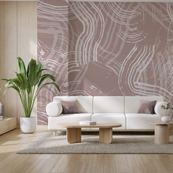 Líneas blancas sobre fondo rosa