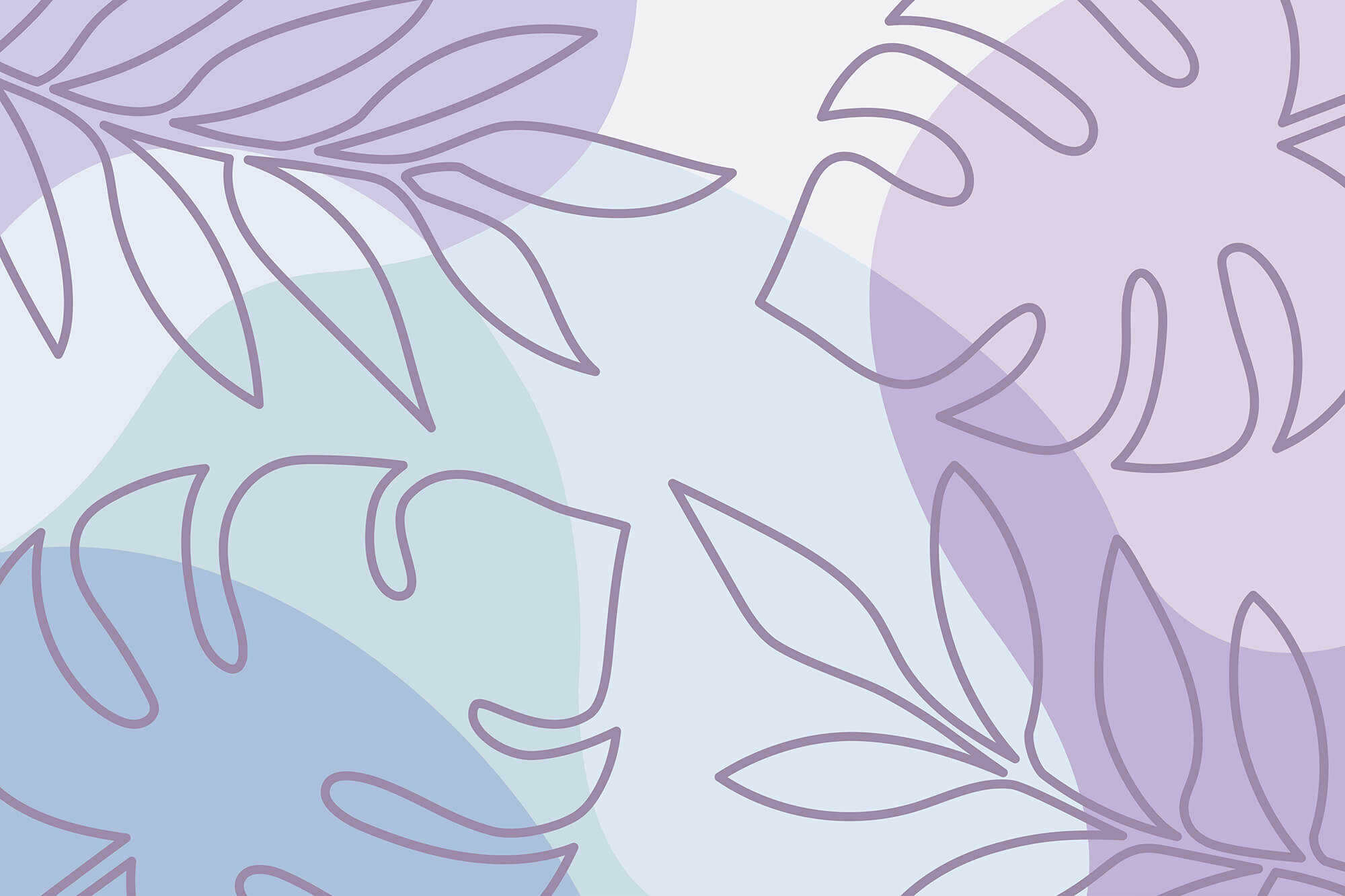 Purple and white pattern with leaves