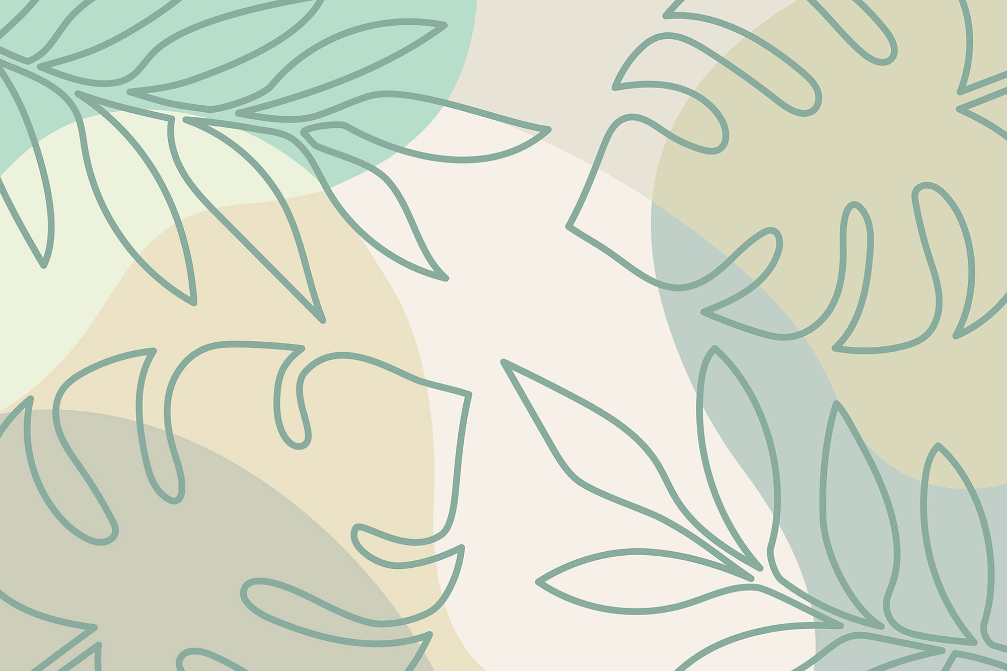 Pattern of leaves and circles Pattern of leaves and circles