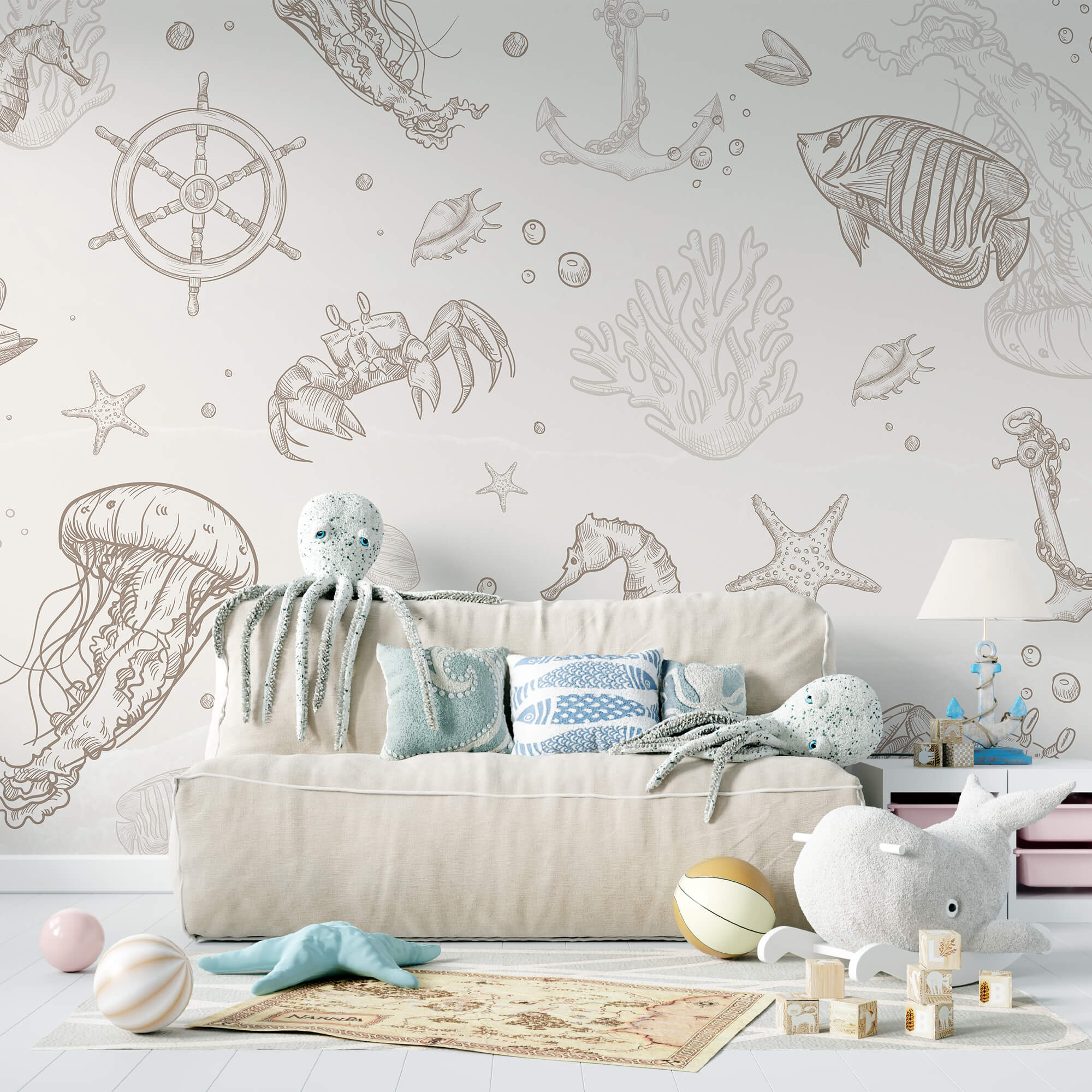 Patrón de criaturas marinas