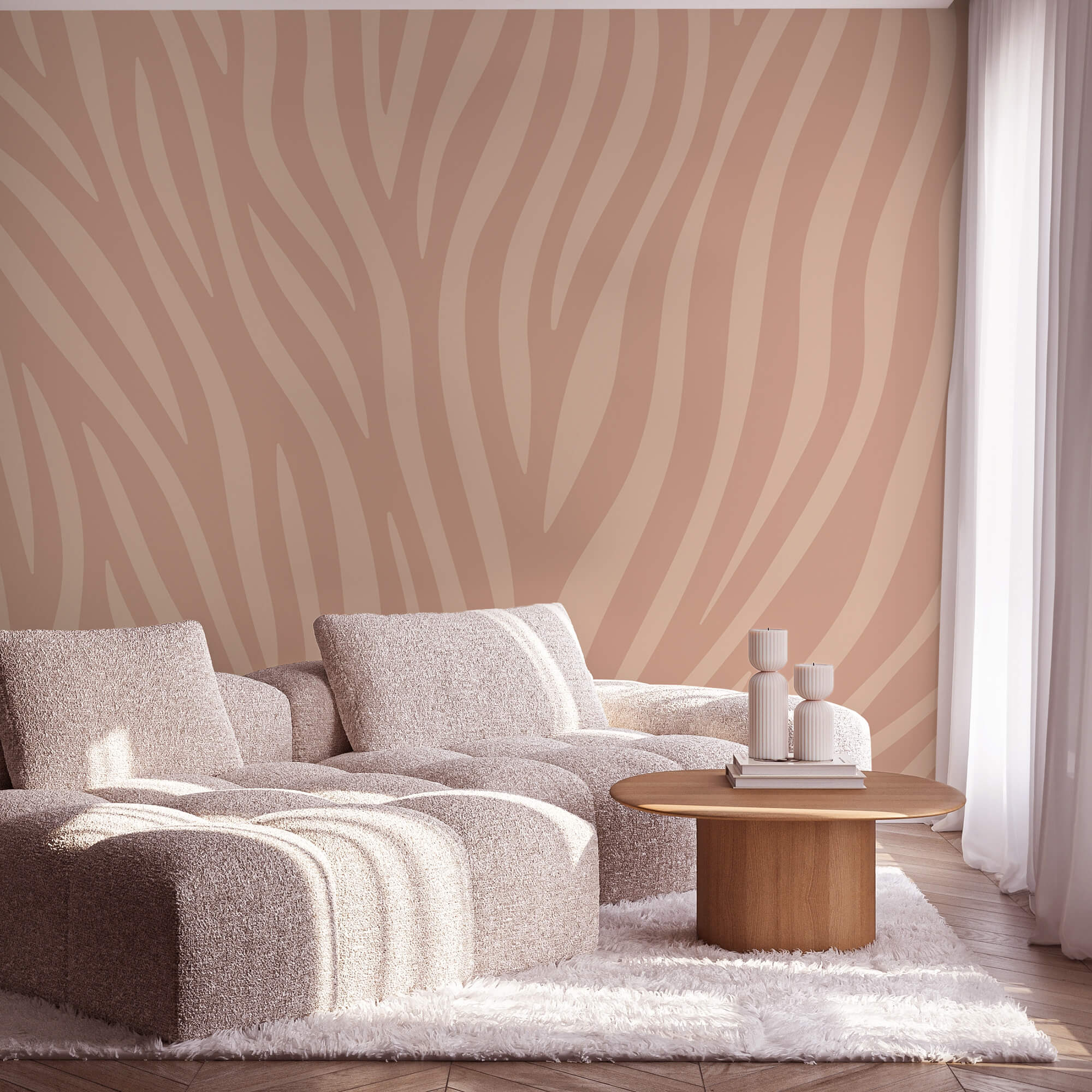 Líneas fluidas en tonos suaves