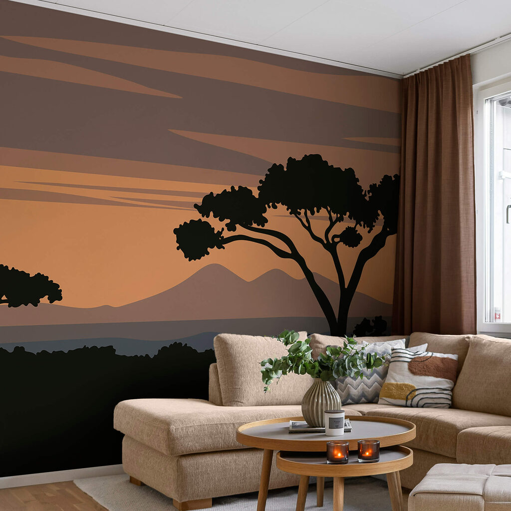 Árbol con montañas al fondo