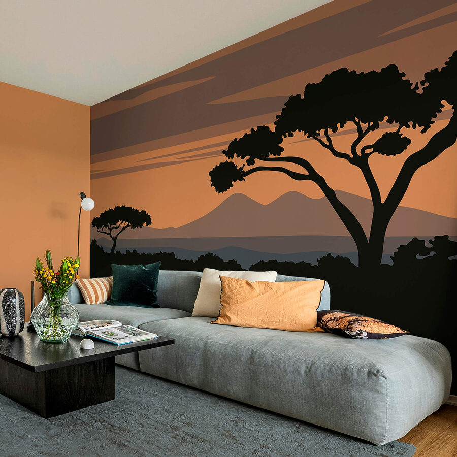 Fotomurales Árbol con montañas al fondo - Imagen 2