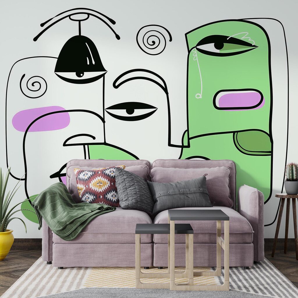 Dibujo de caras y labios