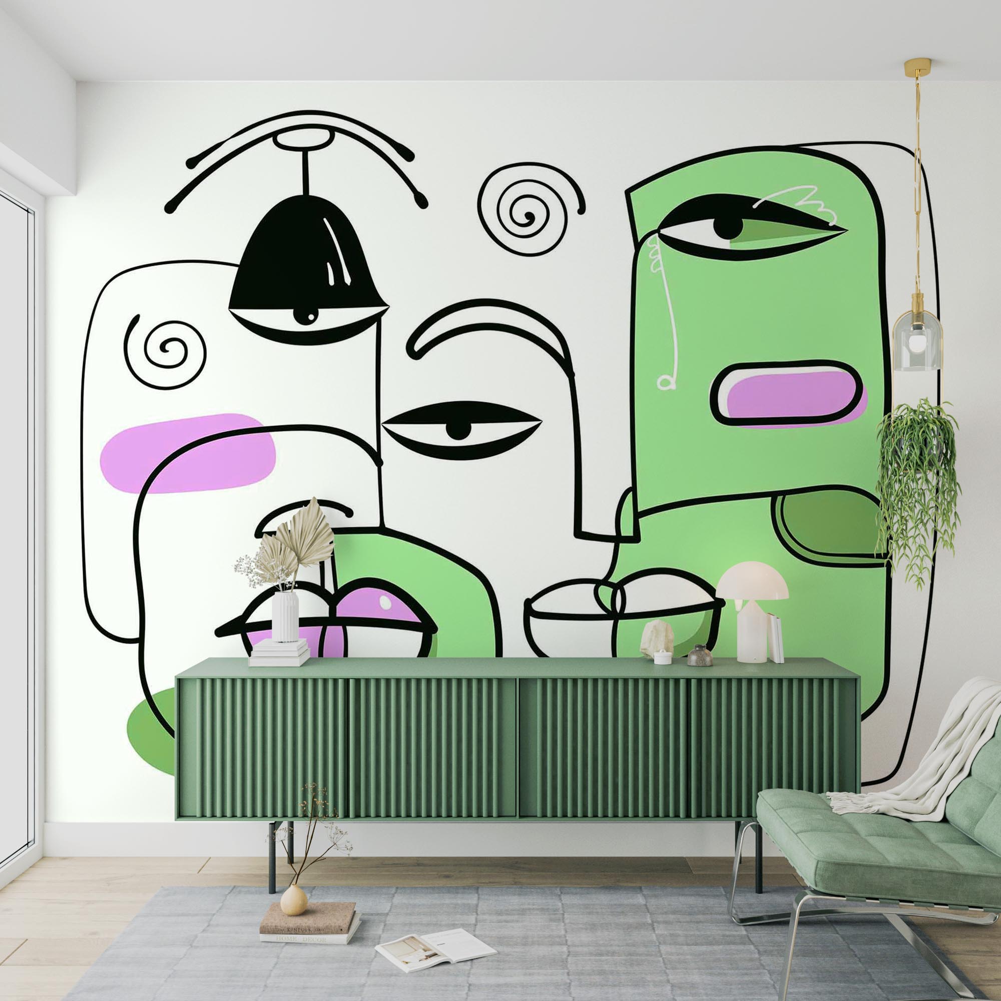 Dibujo de caras y labios