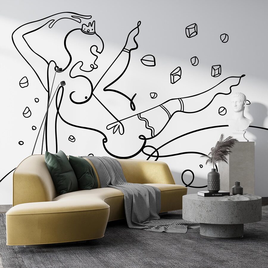 Dibujo de una mujer bailando
